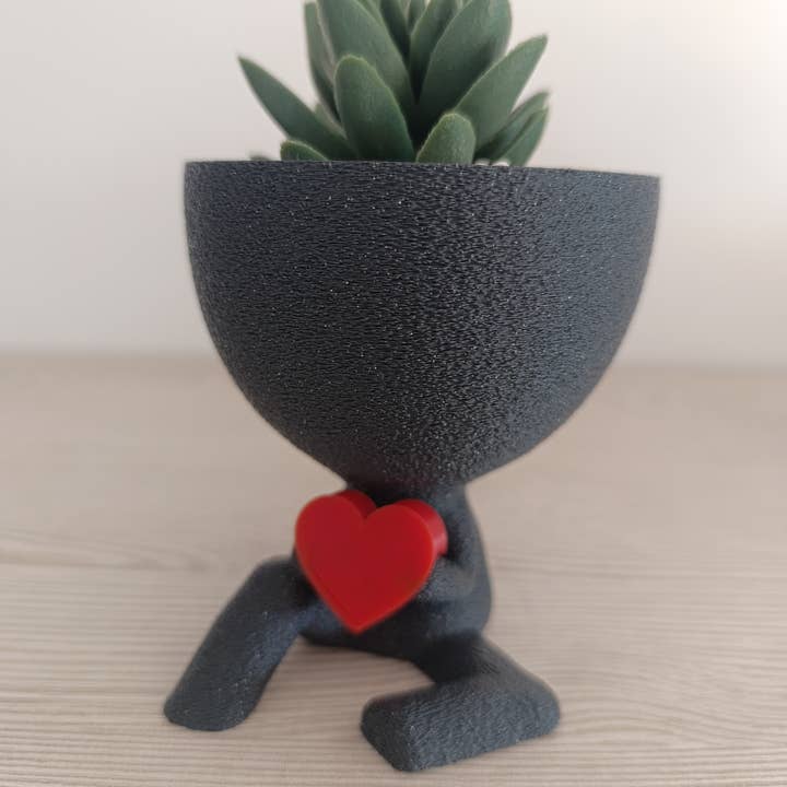 3DROOTS - Wholesale Plant pot - Lovers' gift - Valentine's Day Pot - Rough effect2