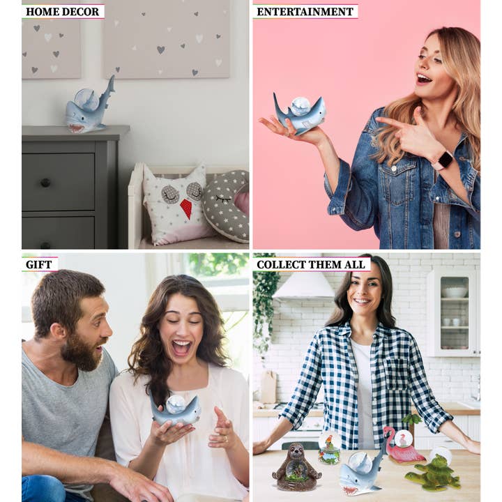 Cota Global - Wholesale Snow Globe - Wild Snow Globe - Shark (45Mm)2