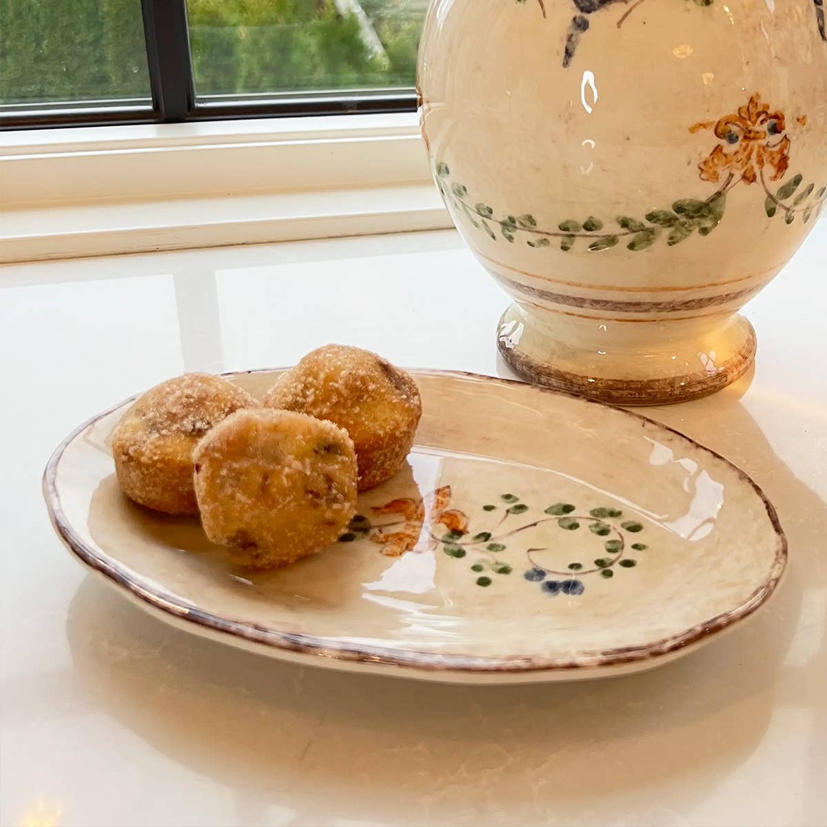 Arte Italica & Crown Linen Designs – wholesale Dekorativ tallrik/fat/skål – Medici liten oval maträtt1