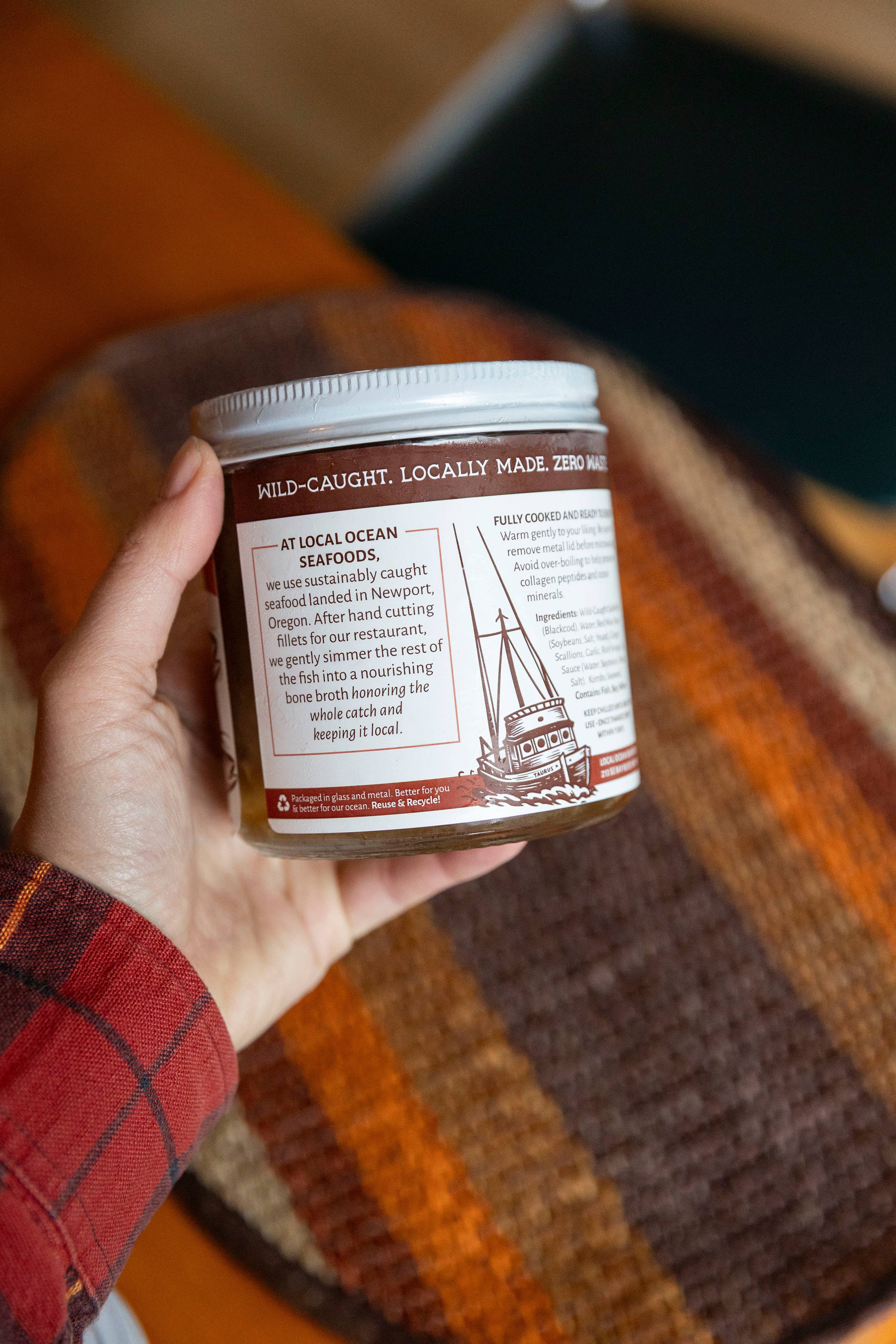 Local Ocean Seafoods - Wholesale Soup - Bone Broth: Blackcod Miso Ginger - 16 oz FROZEN7