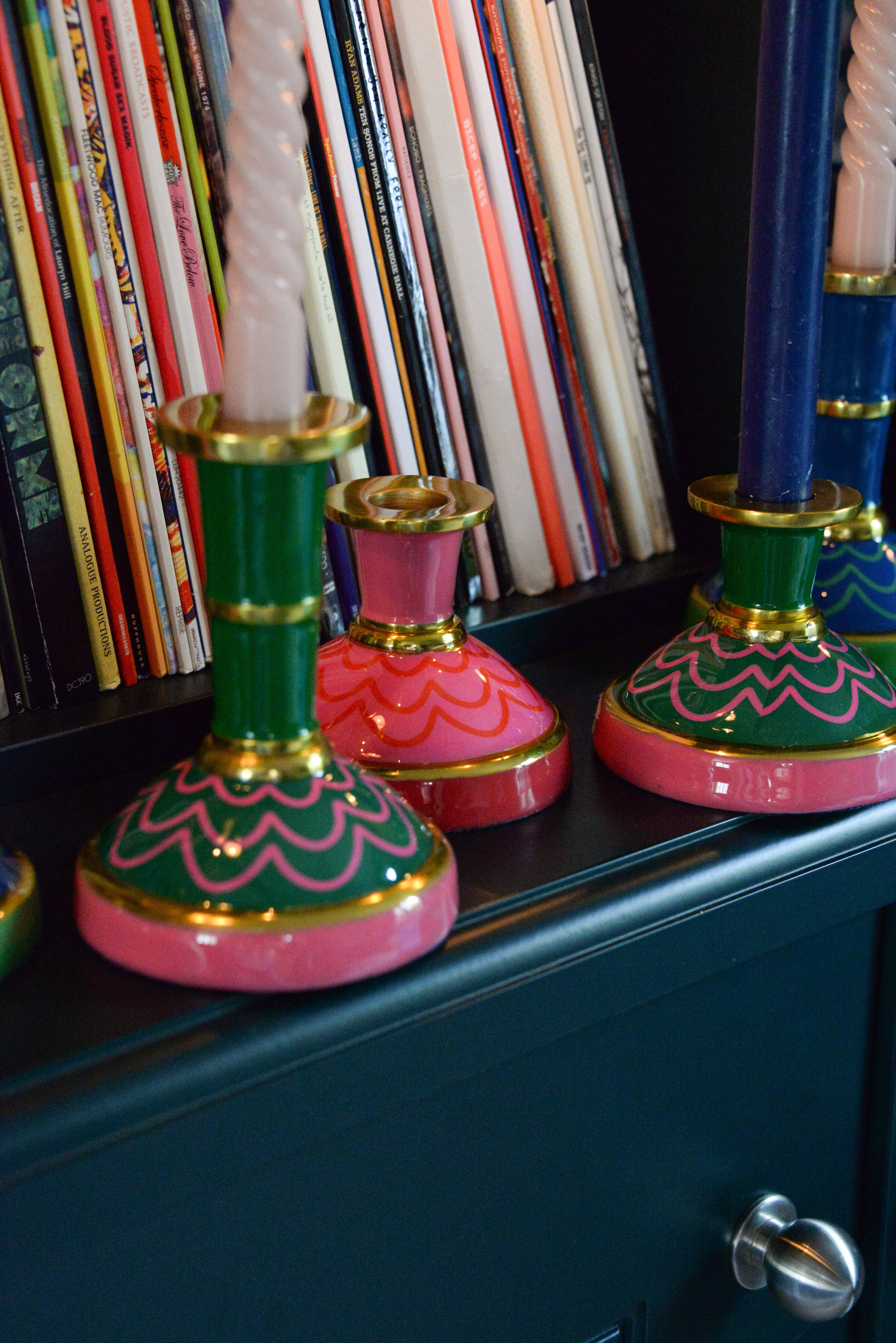 My Doris - Wholesale Candle Holder - SET OF 3 - MINI ENAMEL SWIRL CANDLE HOLDERS3