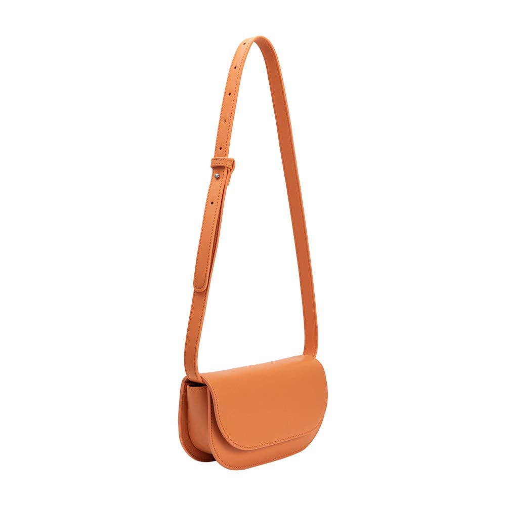 Melie Bianco - Vente Sac porté épaule – femme - Sac à bandoulière vegan recyclé Inez Orange3