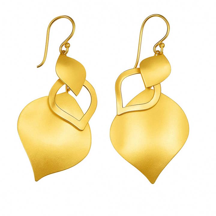 Rania 925 silver gold-plated earring for wholesale by Impala