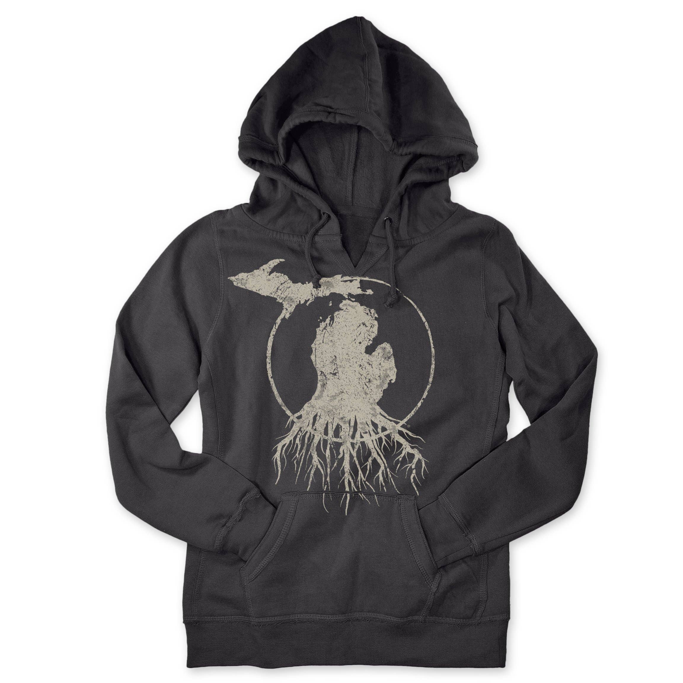 rooted in michigan - Wholesale Hoodie - Women's - MI Roots - Ladies' V-Notch Pullover Hoodie2