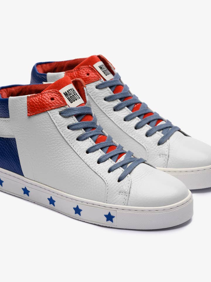 Tricolor kollektionen - Hvid, Blå & Rød | Kvinder for engroshandel hos MATCHBOOTS