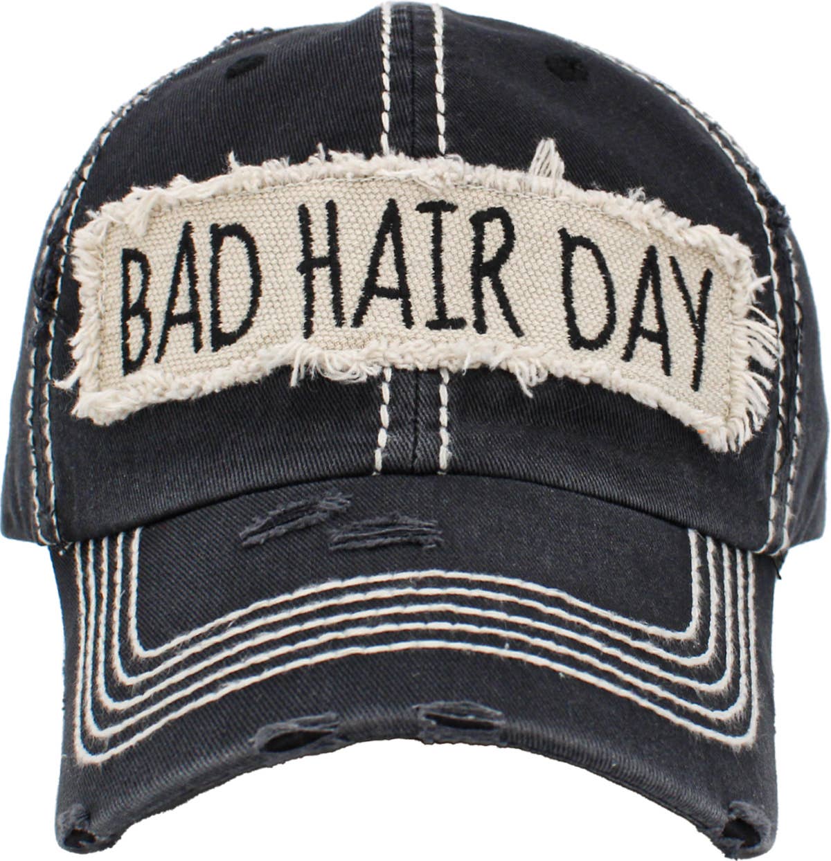 KBETHOS - Vendita all'ingrosso Cappellino da baseball - Donna - Berretto a sfera vintage lavato Bad Hair Day0
