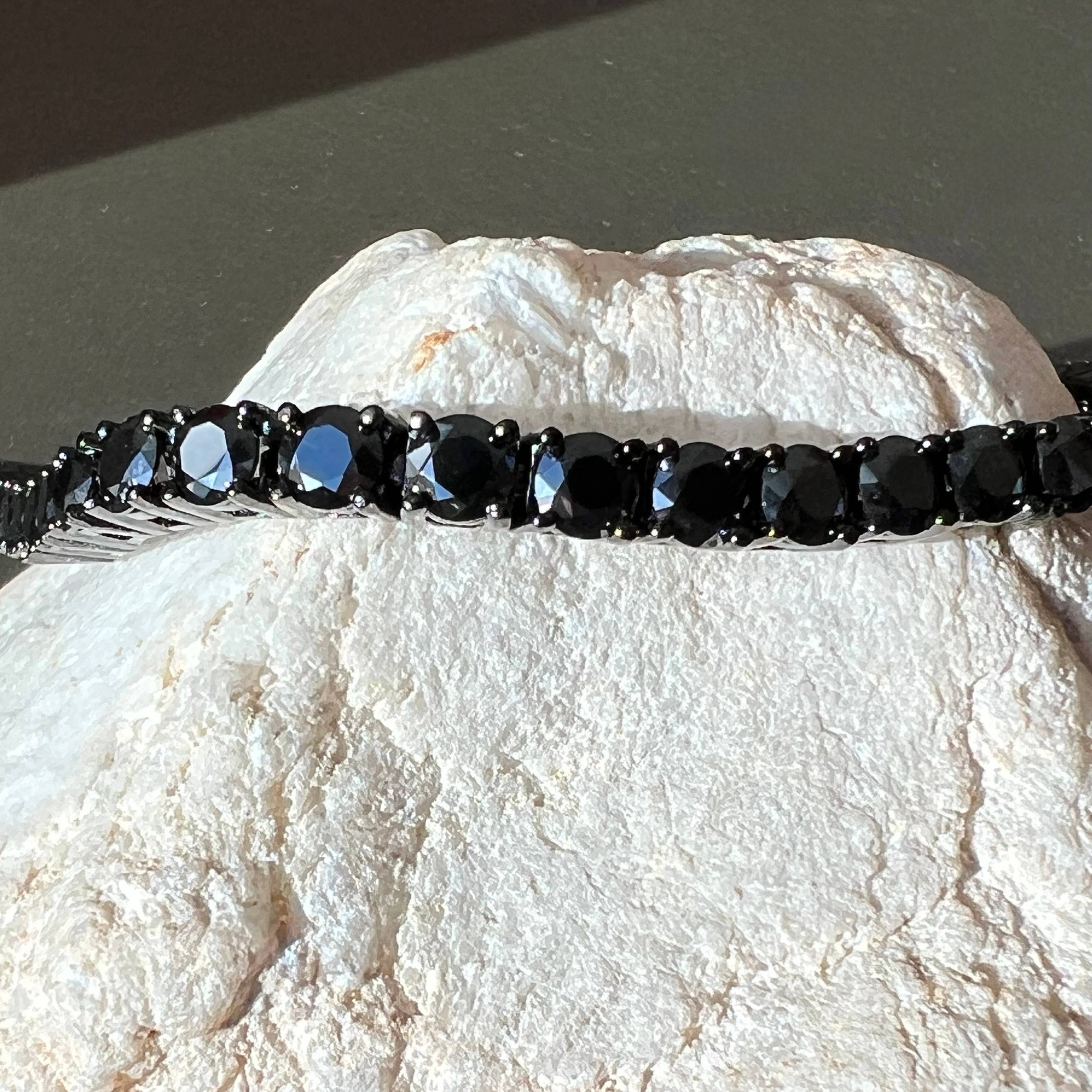 Remcon Fine Jewels – Großhandel Tennis-Armband – Schwarzes Moissanit-Armband mit schwarzem Rhodium.1