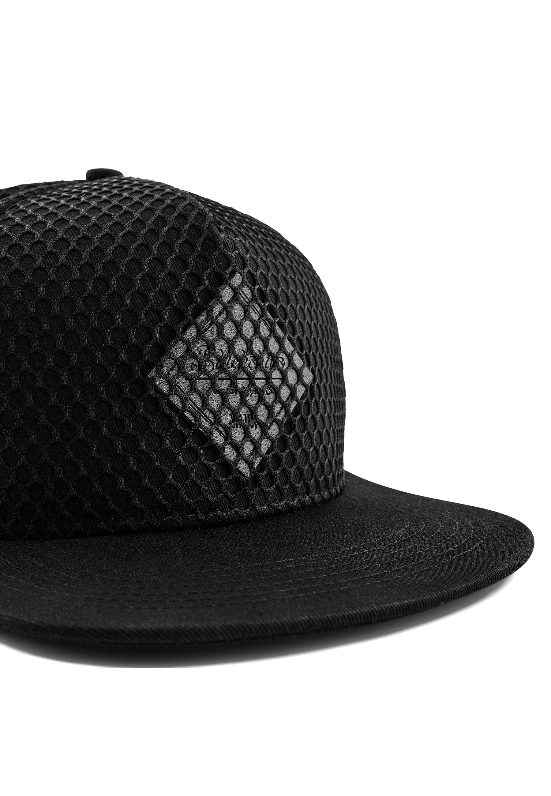 Blackskies - Wholesale Flat Brim Cap - Men's - Andromeda Snapback Cap - Black Mesh5