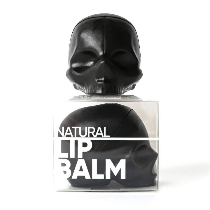 Black Skull Lip Balm 100% Natural for wholesale on Faire