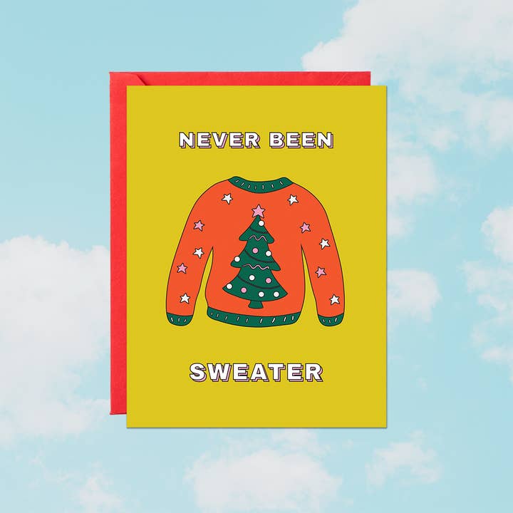Party Mountain Paper co. - Wholesale Christmas Card - Never Been Sweater | Last Chance