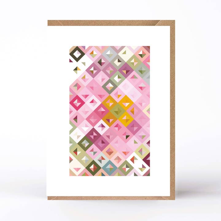 20355 Carte de vœux Harmonie / géométrique 1 / blanc pour la vente par SIMPLY PAPER LOVE