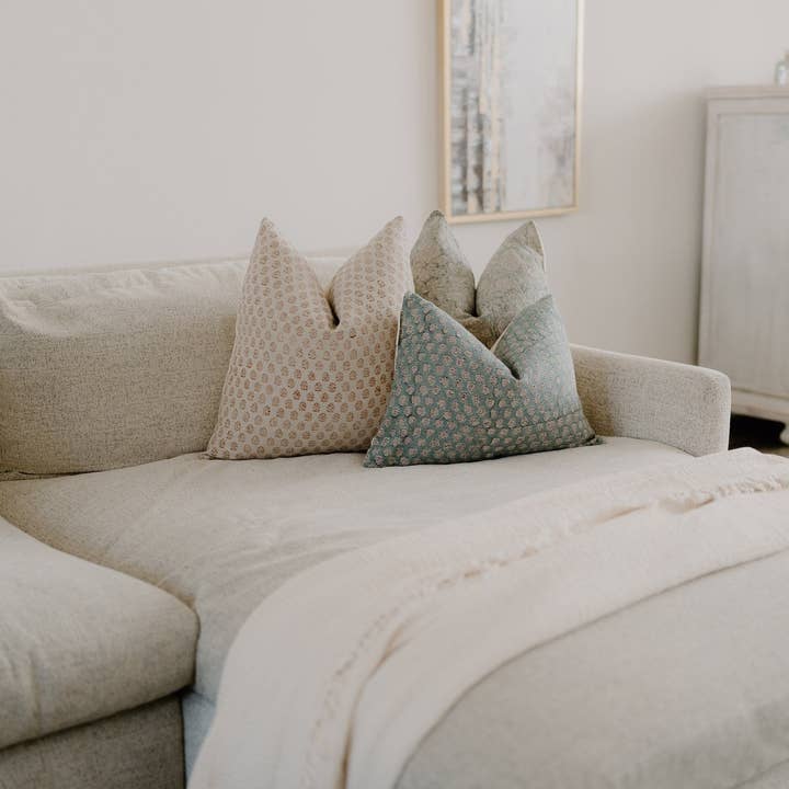 RuffledThread - Venta al por mayor Funda de cojín - Funda de almohada de lino AYO- Indian Hand Block3