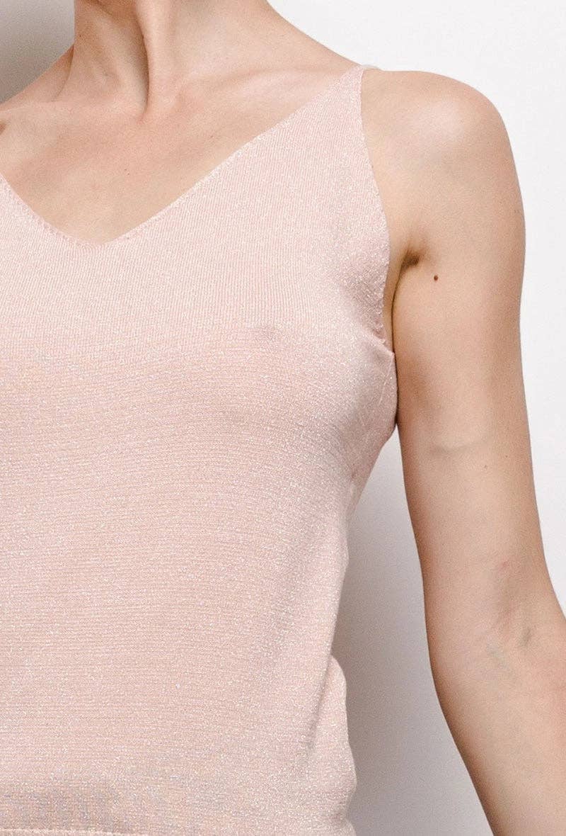 NIBI MTK - Wholesale Tank Top - Women's - Choklate Paris Shiny Lurex Tank3