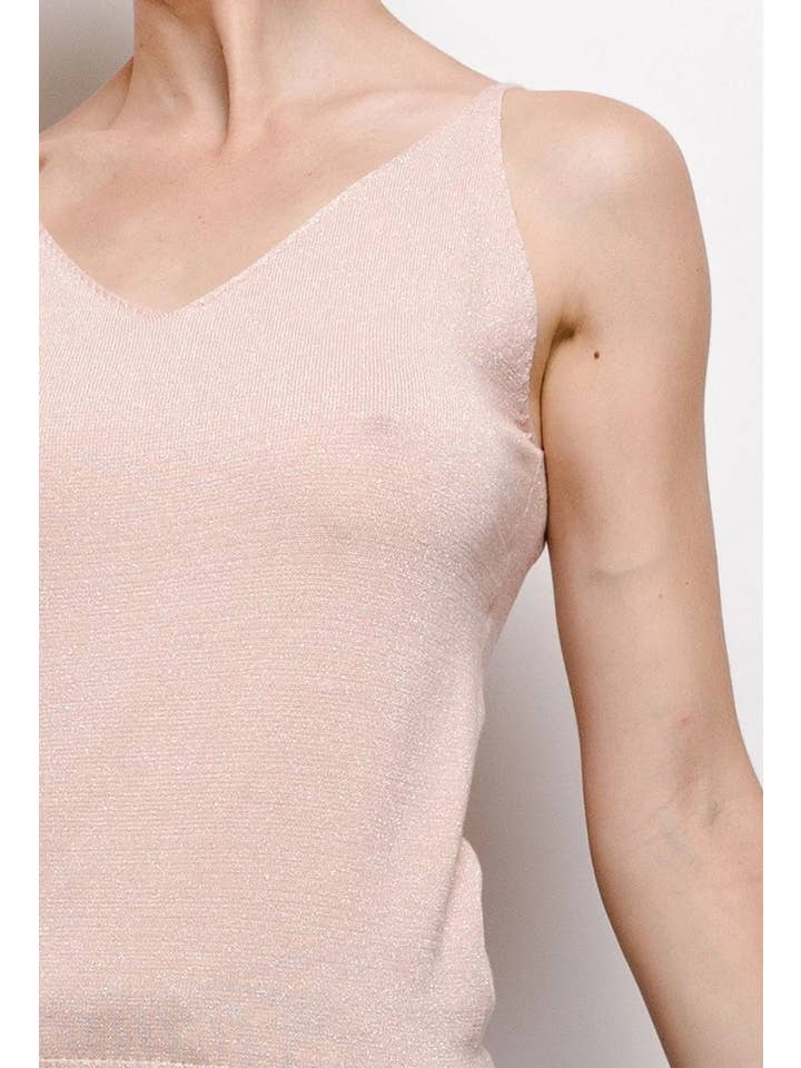 NIBI MTK - Wholesale Tank Top - Women's - Choklate Paris Shiny Lurex Tank3