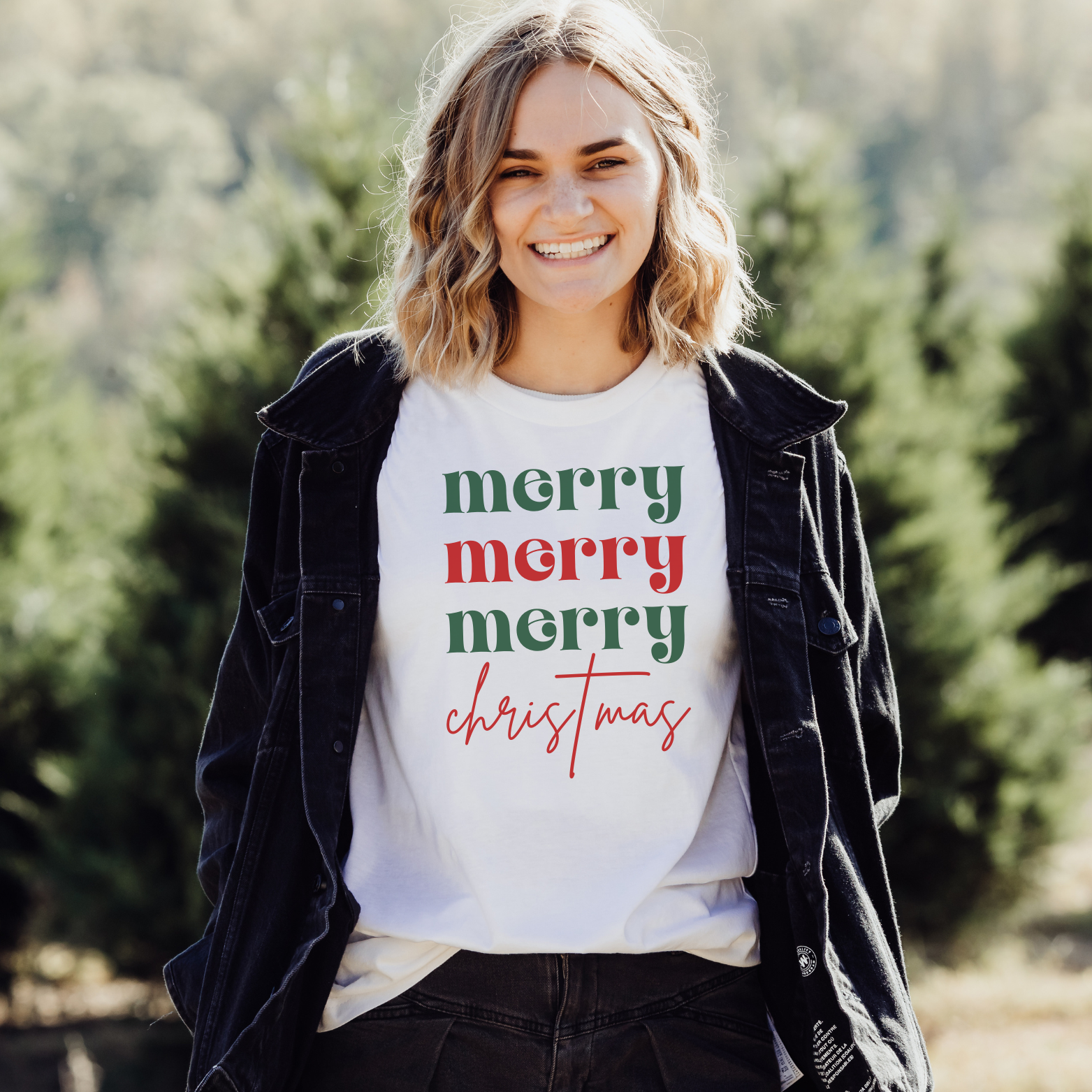 Faith & Life Christian Brands - Vente T-shirt sérigraphié – femme - T-shirt Merry Christmas Christian Christmas8