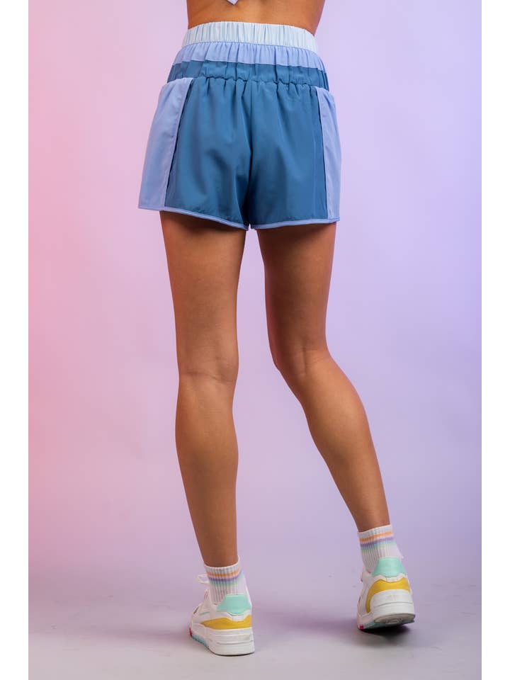 VERY J - Wholesale Athletic Shorts - Women's - NP70162-Color Blocked Active Shorts15