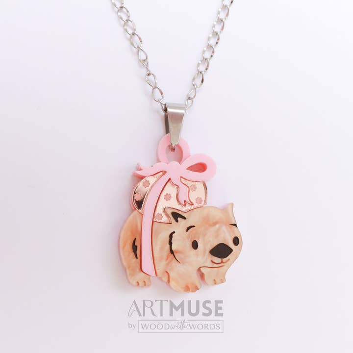 Vombat Eggspress-hänge till halsband för wholesale av Wood With Words