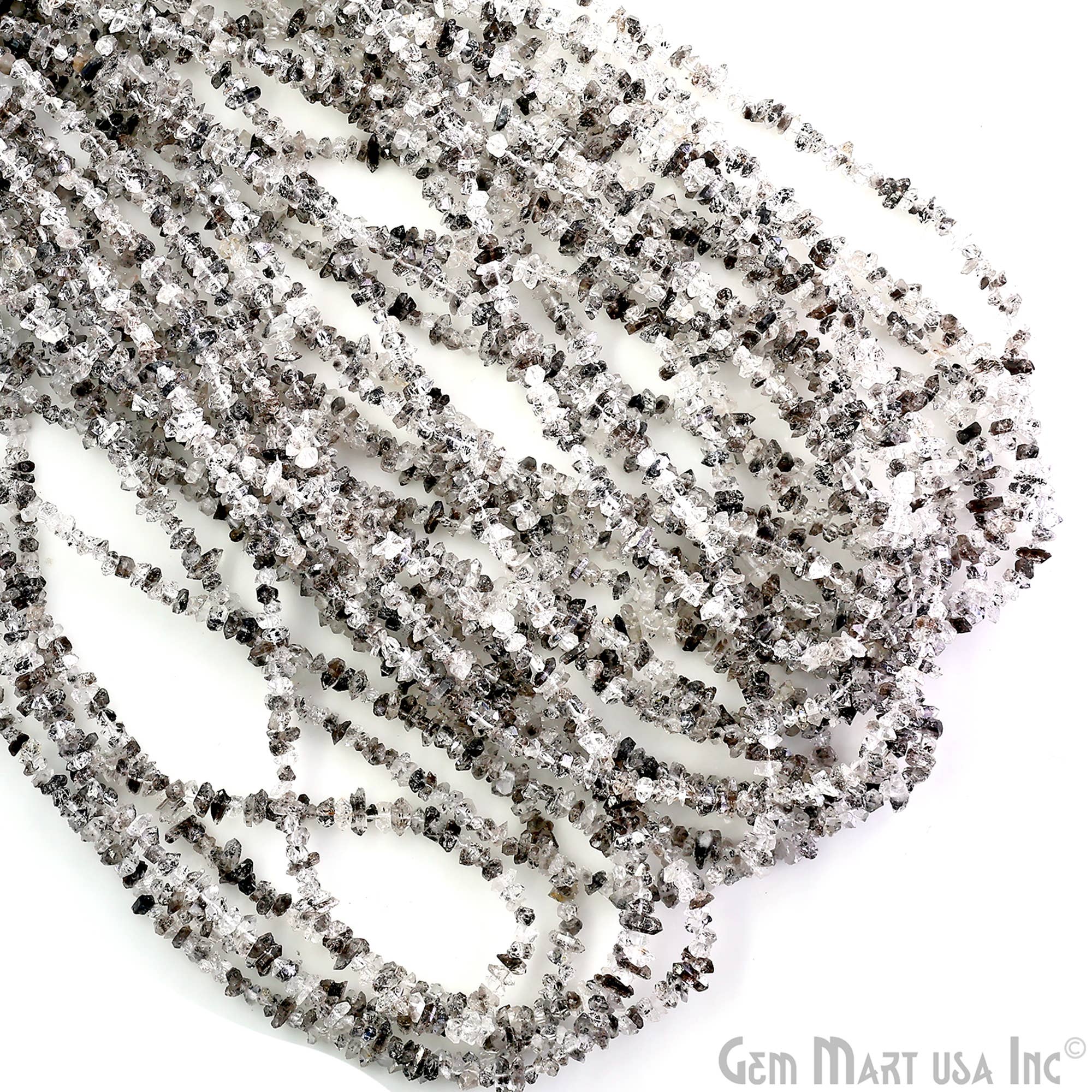 GemMartUSA - Wholesale Beads - Herkimer Diamond Chip Beads, Natural Gemstone, 16 Inch10