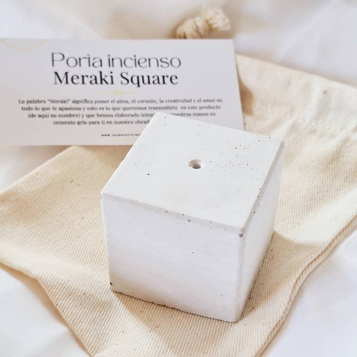 Your Nice Things - Candles - - Wholesale Incense Holder - Square grey cement incense holder2