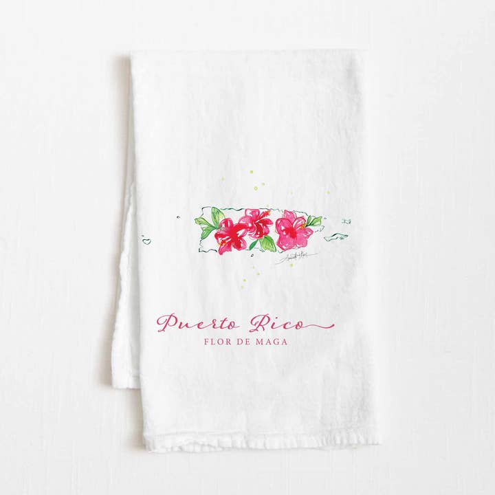 Puerto Rico Flour Sack Tea Towel for wholesale by Amanda Klein Co.