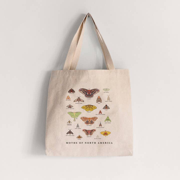 Moths of North America - Tote Bag for wholesale by Because Tees