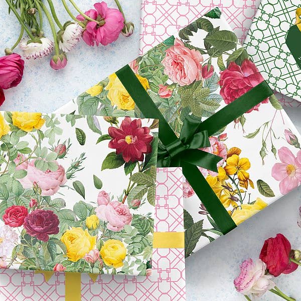 Loralee Lewis - Wholesale Wrapping Paper Roll - Vienna Rose Collection Gift Wrap
