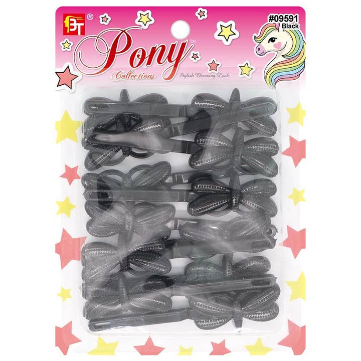 Dragonfly Barrettes Black for wholesale by KT Supply