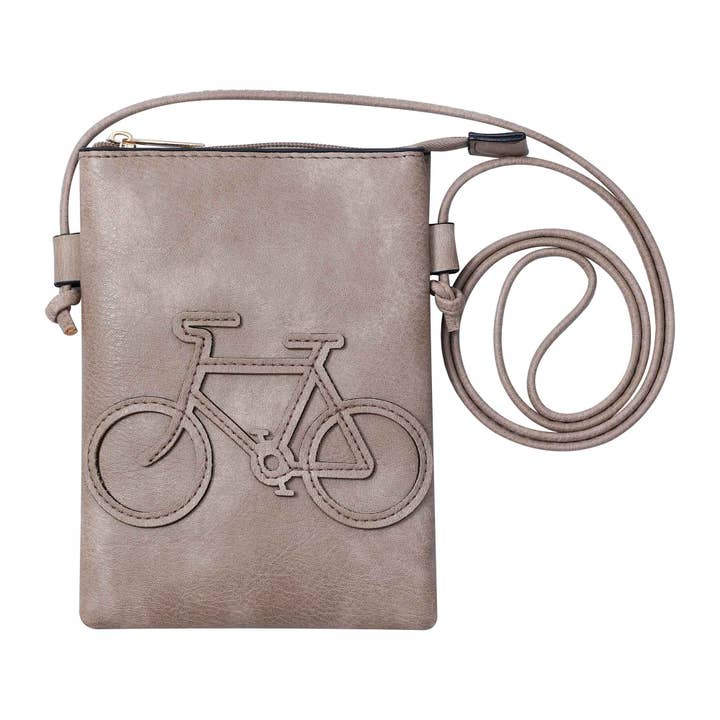 Shine Mark Accessories - Venta al por mayor Bandolera - Mujer - Tan - Bolso bandolera para bicicleta cortado con láser para teléfono móvil
