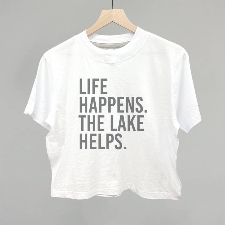 Ivy + Cloth - Wholesale Graphic Sweatshirt - Women's - Life Happens. The Lake Helps.