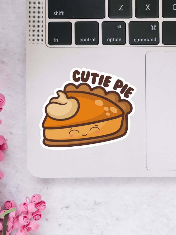 Cutie Pie, Pumpkin Pie Sticker for wholesale by Dotesy Designs
