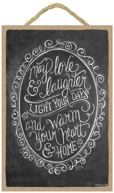 SJT Enterprises, Inc. - Wholesale Bord/bordje - Mogen liefde en gelach je dagen verlichten en je hart verwarmen0