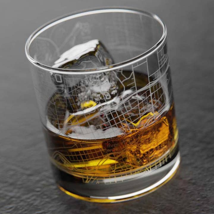 Well Told - Vente Verre/tasse - Verre à whisky gravé - Carte de la ville de Reno, NV3