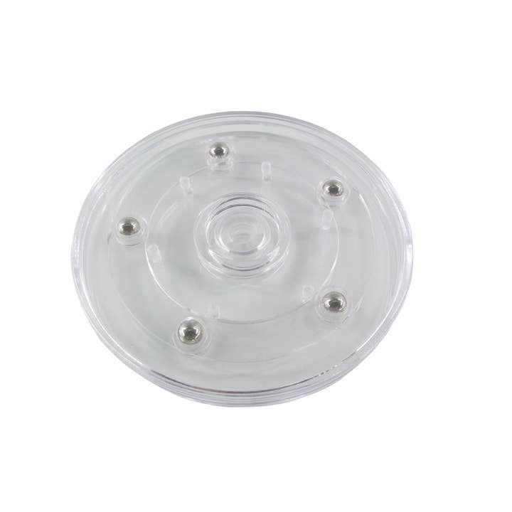 FIXTUREDISPLAYS - Wholesale Lazy Susan - 4" Clear Plastic Spinner Lazy Susan Turntable Organizer for Spice Rack Table Cake Kitchen Pantry