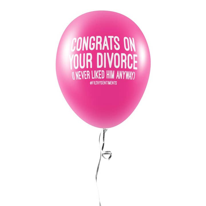 Divorce Balloons (Pack Of 5) for wholesale by Filthy Sentiments