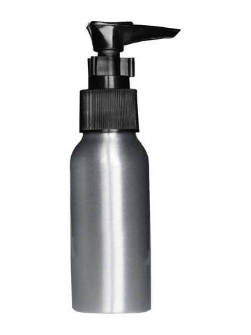 Cylinder Shaped, Brushed Aluminum Lotion Bottle - 65ml for wholesale by Best Bottles