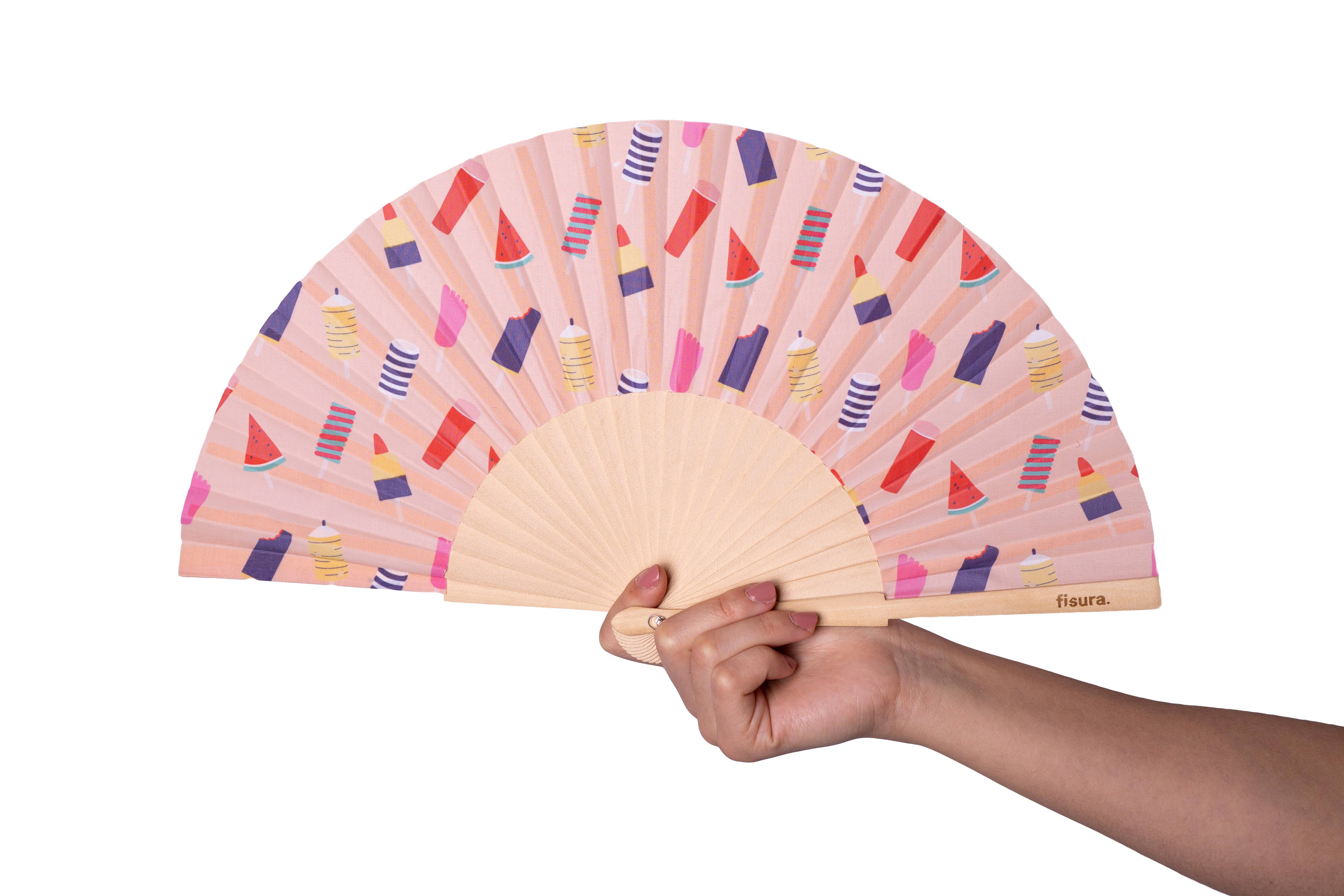 Fisura - Wholesale Handheld Folding Fan - “Ice cream” fan1
