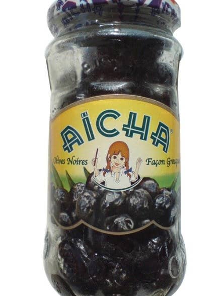 Olive nere alla greca denocciolate * 6 vasetti 37cl AICHA per la vendita all'ingrosso da parte di YULY FOOD SAS