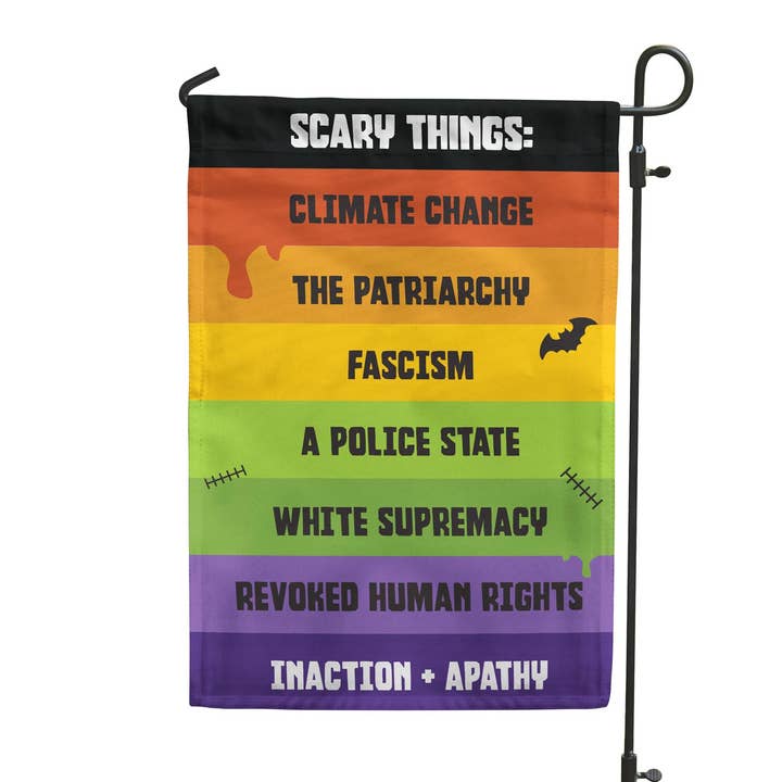 Even More Scary Things Halloween Garden Flag for wholesale by Flags For Good