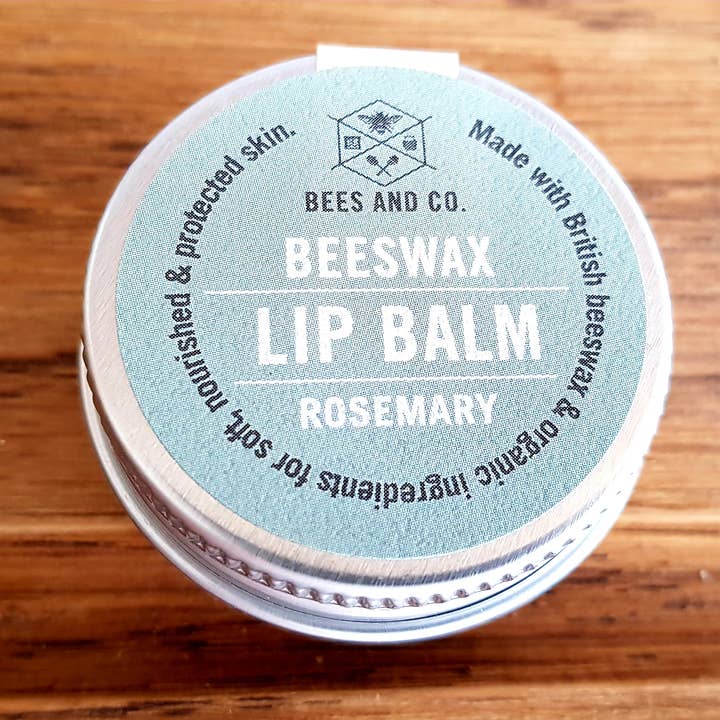 Organic Hand made British Beeswax Lip Balm 10g - Rosemary for wholesale by Bees & Co