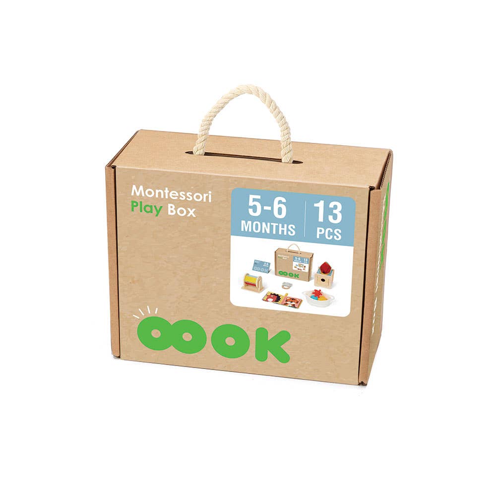 AJ Aguiar - Vendita all'ingrosso Giocattolo in legno - Bambini - Scatola Educativa Montessori 13 Pezzi 5M+1