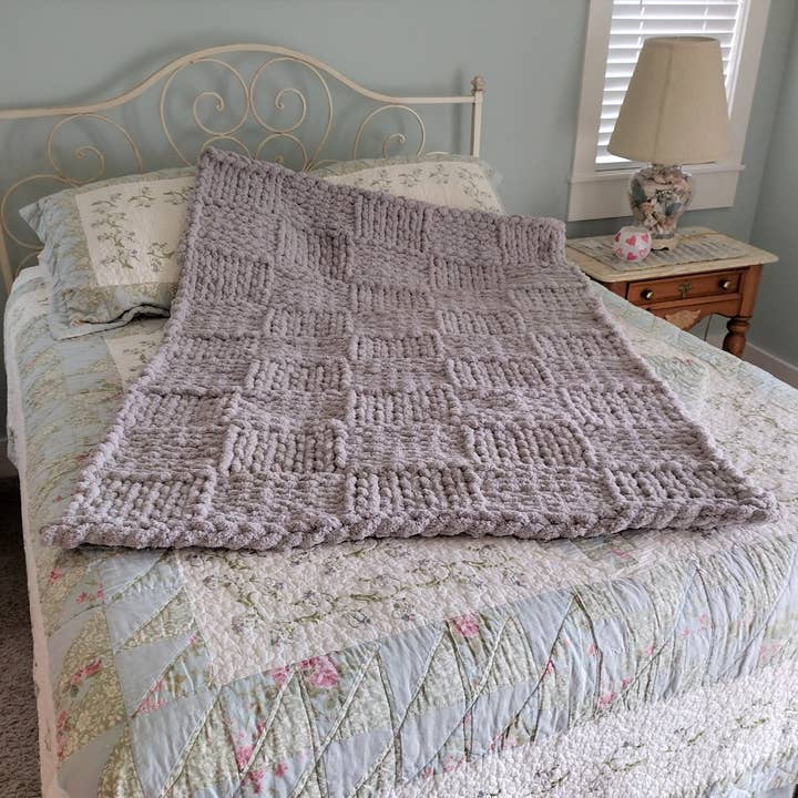 Outer Banks Treasure – Engroshandel Tæppe – Chunky Strik kaste tæppe med kurv væve Design