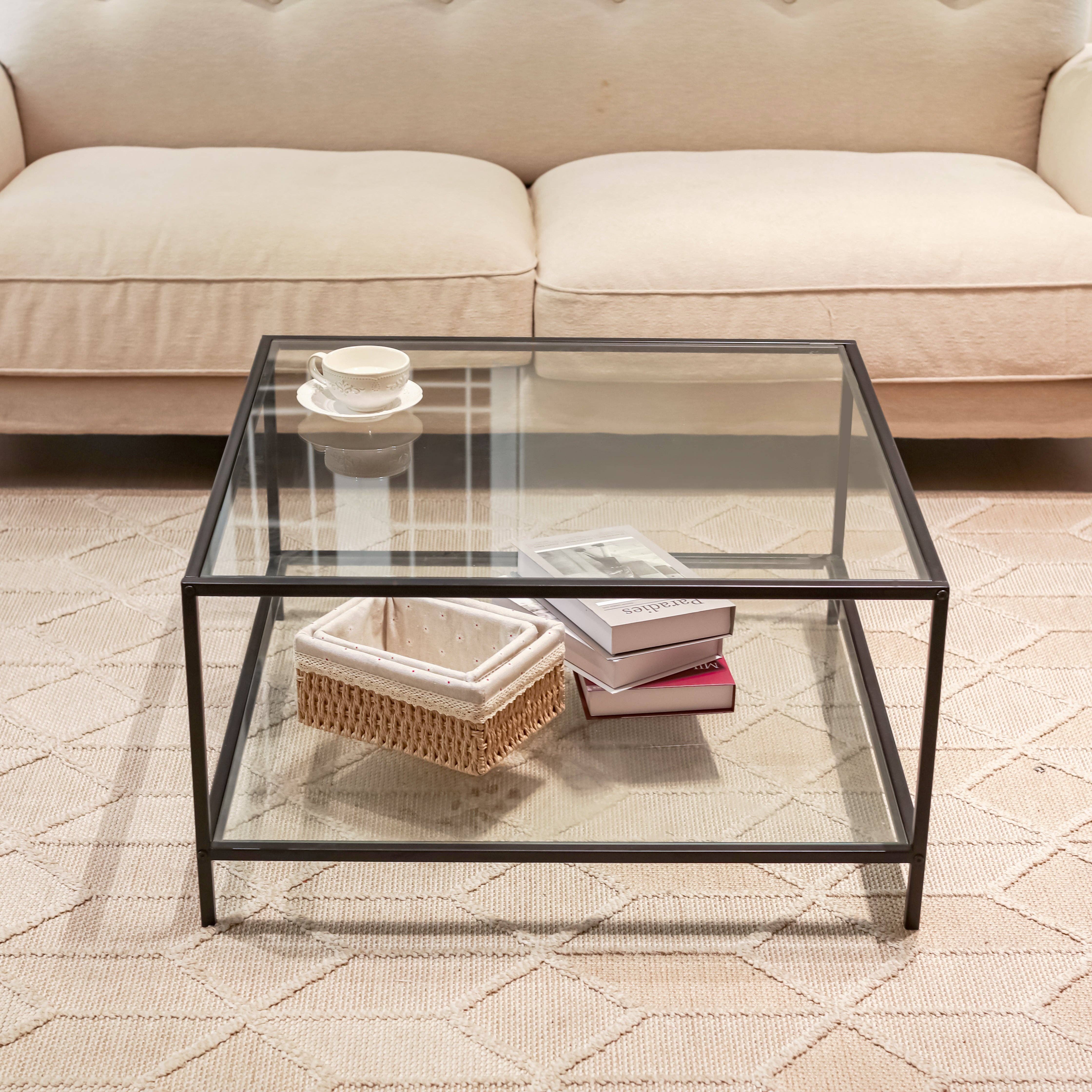 Urban Meuble – wholesale Soffbord – Soffbord i glas och svart metall HUDD LMKZ5