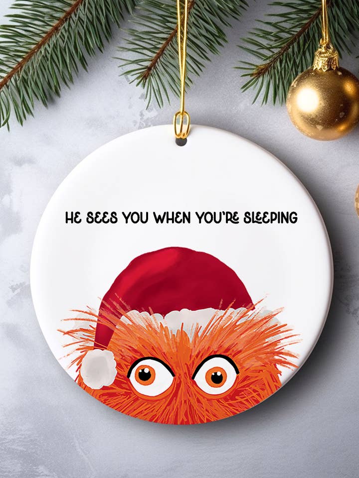 gritty claus philly christmas ornament for wholesale by Square Peggy