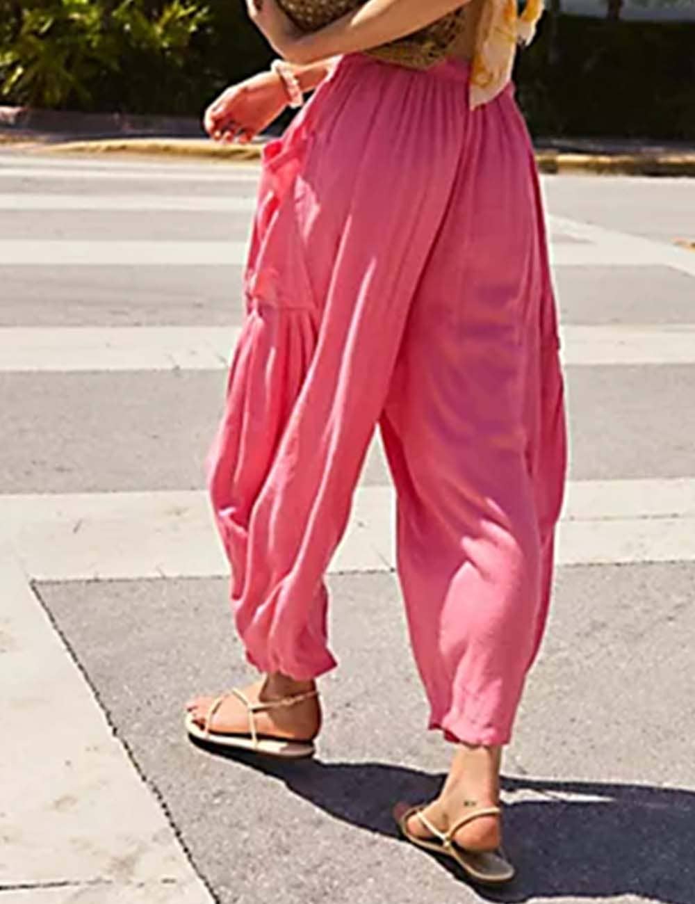 Sweetkama - Wholesale Pants - Women's - Ladies Elastic Waist String Tie Pocket Cuzy Pants29