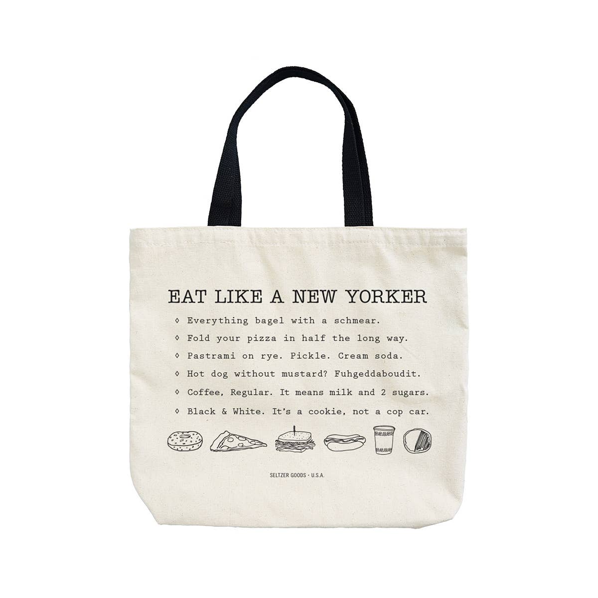 Seltzer Goods - Vente Tote bag – unisexe - Sac cabas EAT NYC Shopper