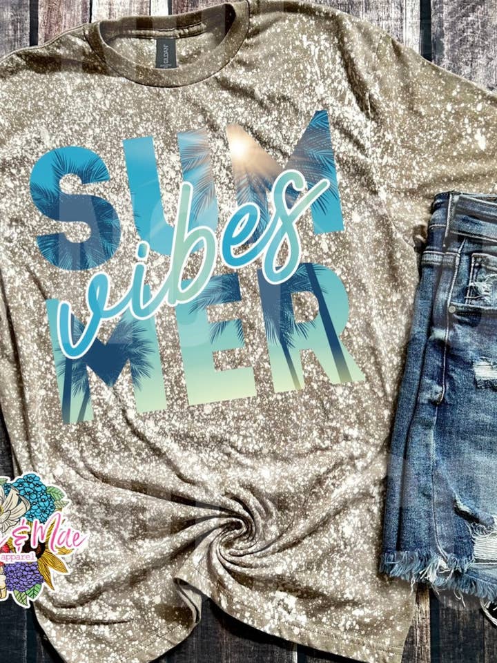Ocean Summer Vibes for wholesale by Maddie & Mae Custom Apparel Wholesale