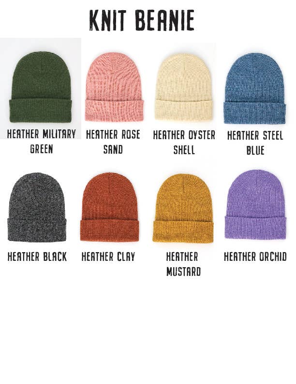Confetti State Leather Patch Beanie - Customizable