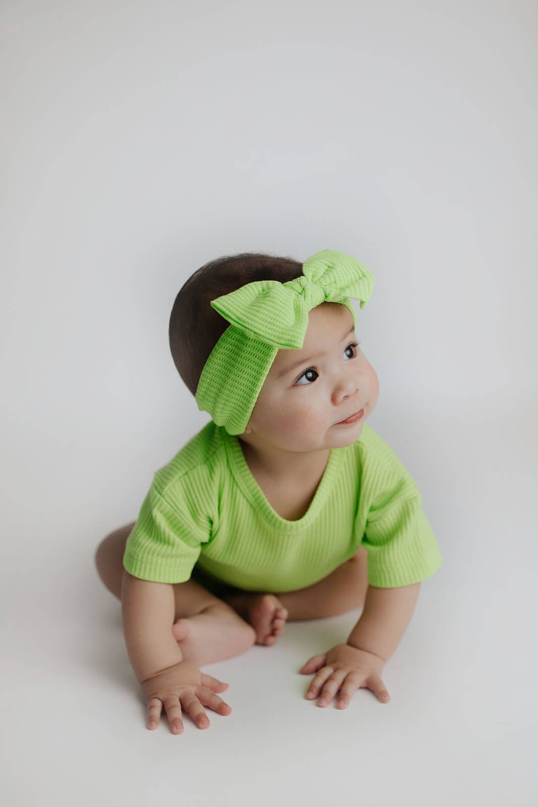 Three Little Tots – wholesale Top & short set – Kids – Lime Green Summer Waffle Toddler Top & Bottom Set19