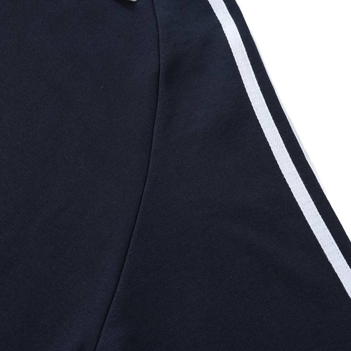 YUDAE - Wholesale Sweatshirt - Unisex - Contrast Striped Lapel Collar Sweatshirt10