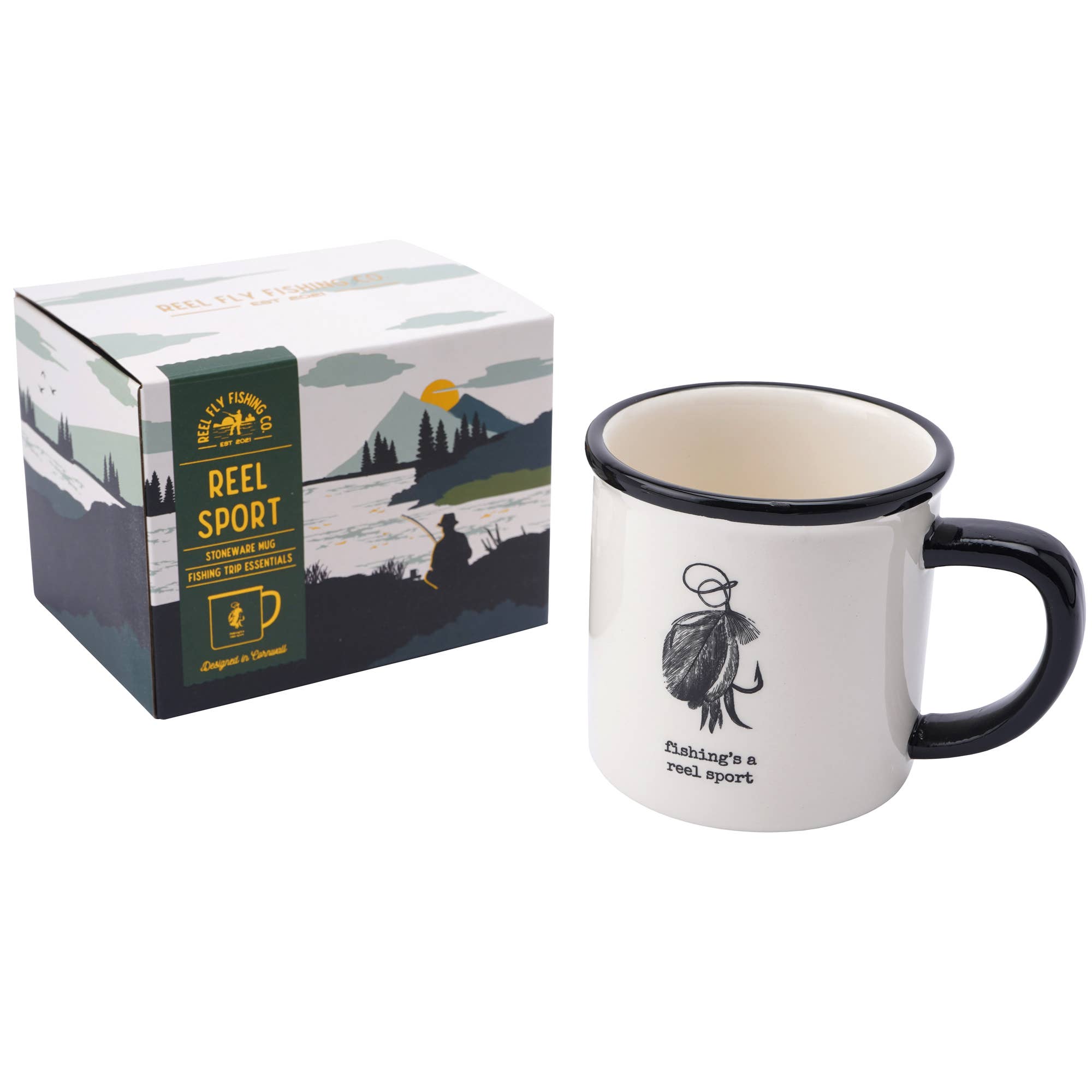 CGB Giftware – wholesale Coffee mug – Reel Fly Fishing Co. 'Reel Sport' Stoneware Mug1